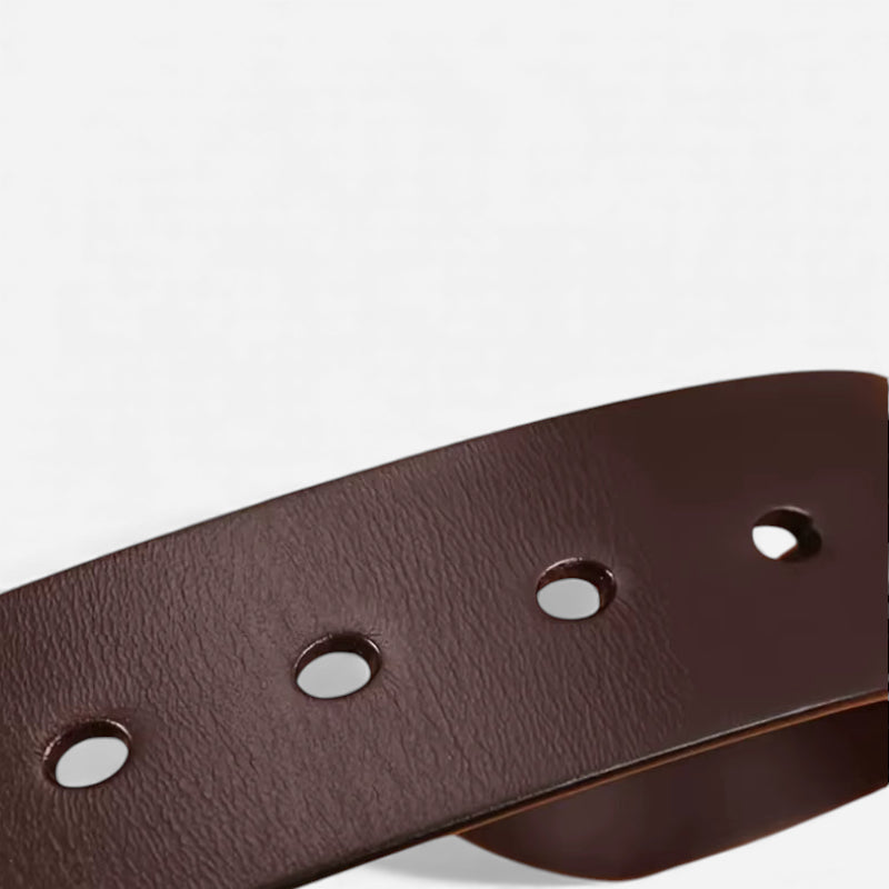 Ceinture Cuir Homme Boucle Dorée