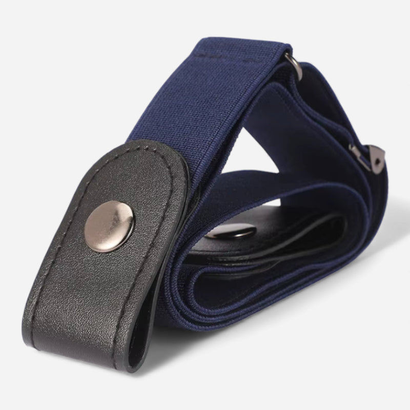 Ceinture Sans Boucle Bleu Marine Elastique