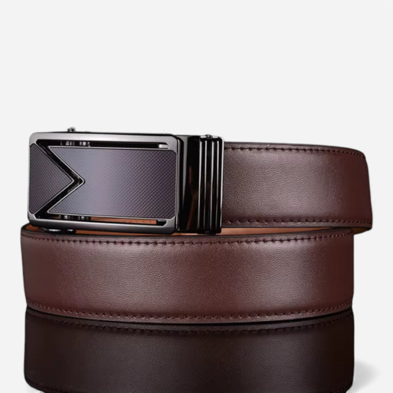 Ceinture Cuir Marron Très Foncé Automatique Homme