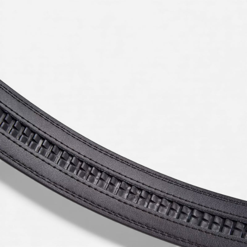 Ceinture Cuir Texturé Noir Automatique Homme