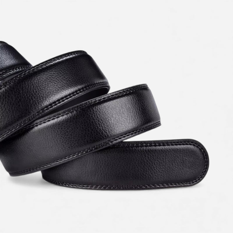 Ceinture Cuir Texturé Noir Automatique Homme