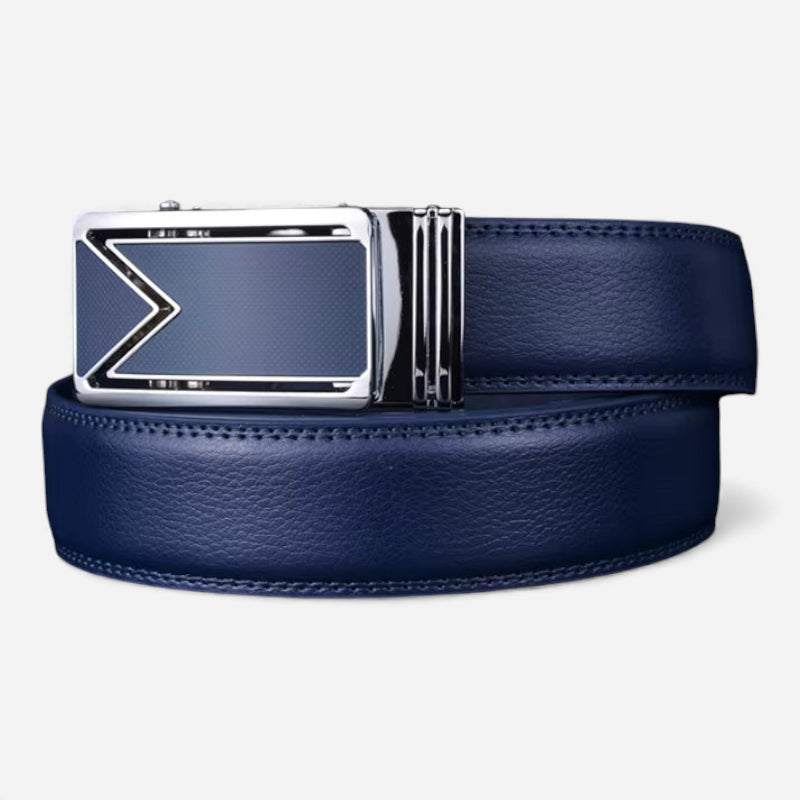 Ceinture Cuir Bleu Marine Homme