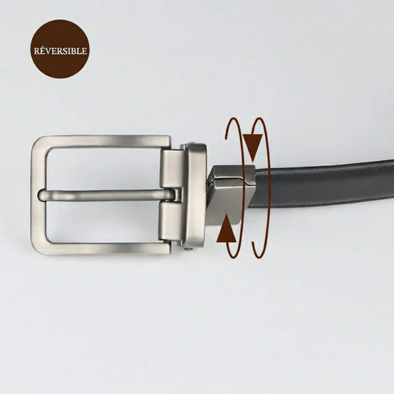 Ceinture Cuir Réversible Homme - Réversible 2 en 1