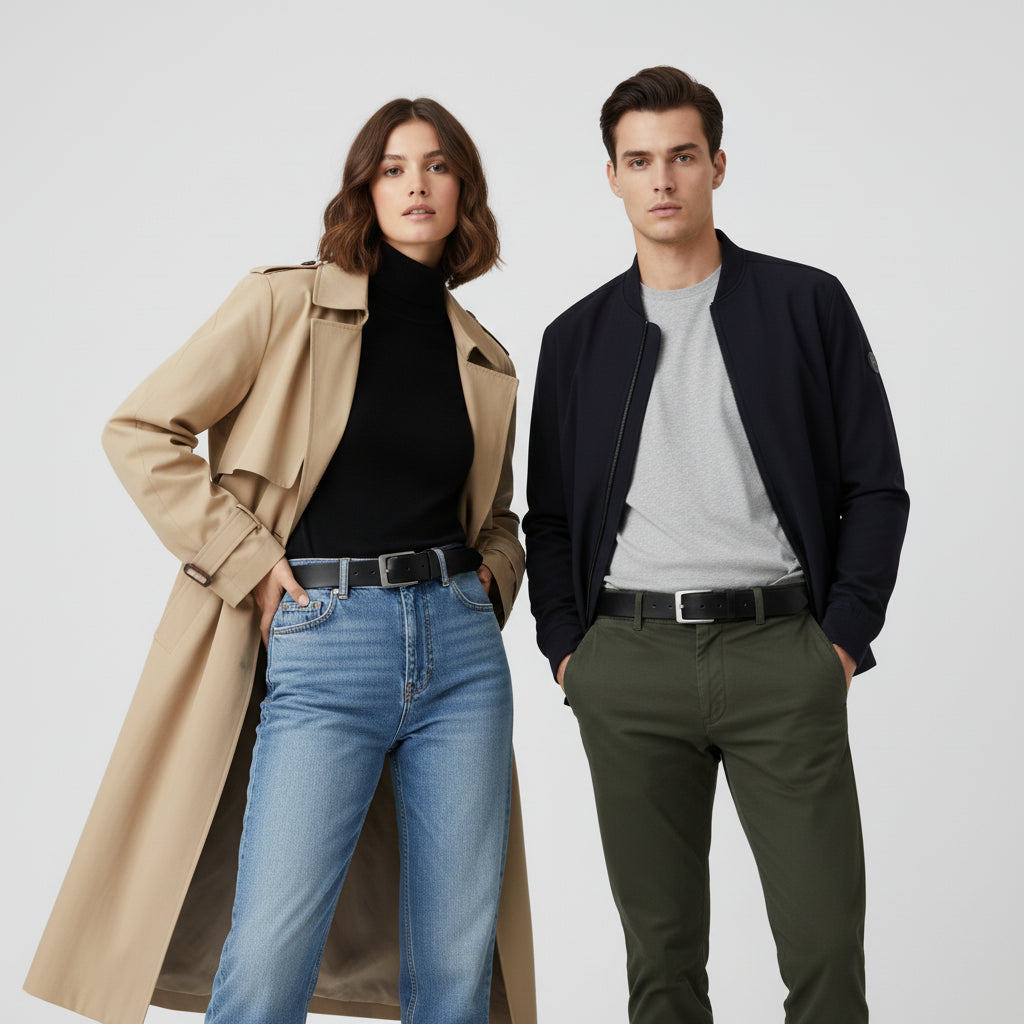 Ceinture En Cuir Noir Homme