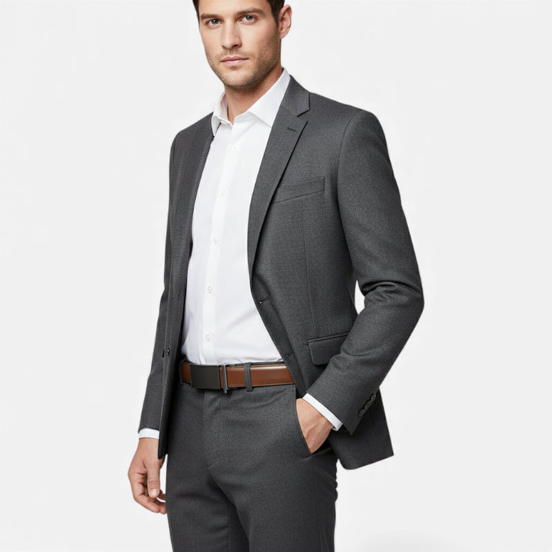 Ceinture Cuir Marron Foncé Automatique Homme