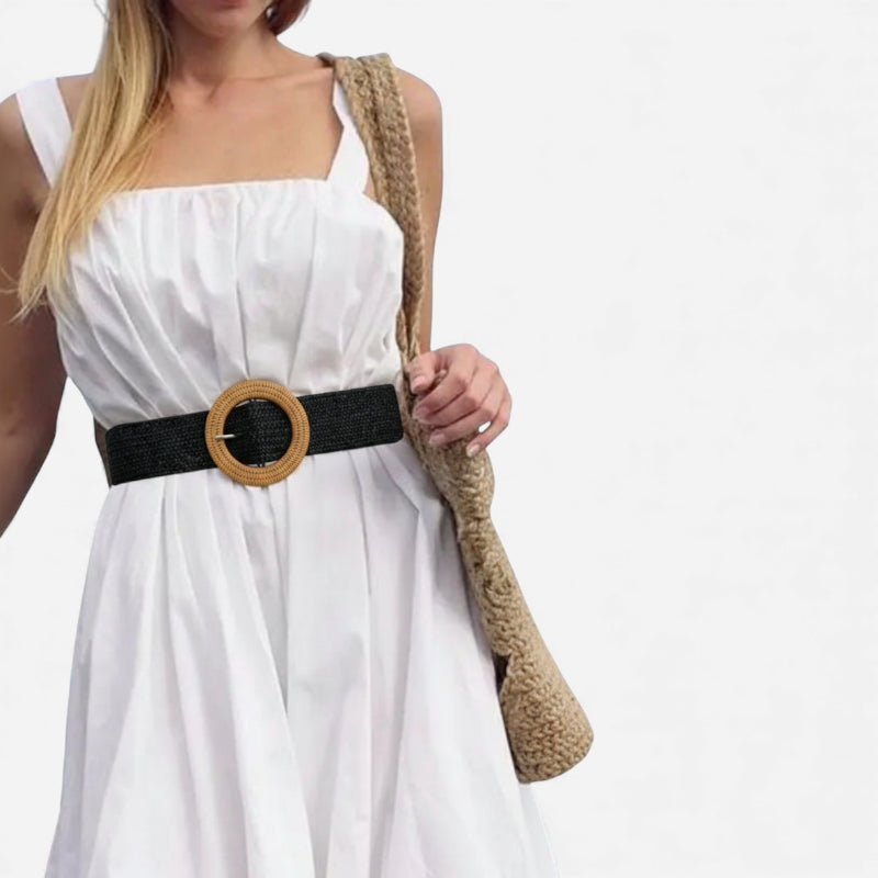 Ceinture Tressée Raphia Femme - Ajustable