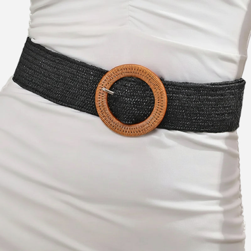 Ceinture Tressée Raphia Femme - Ajustable