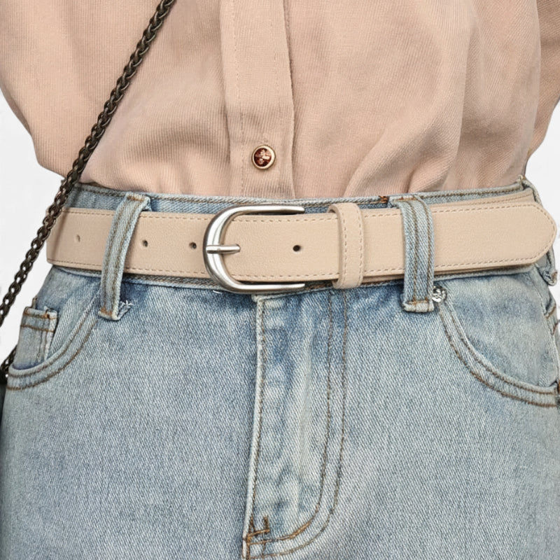Ceinture Daim Beige Femme