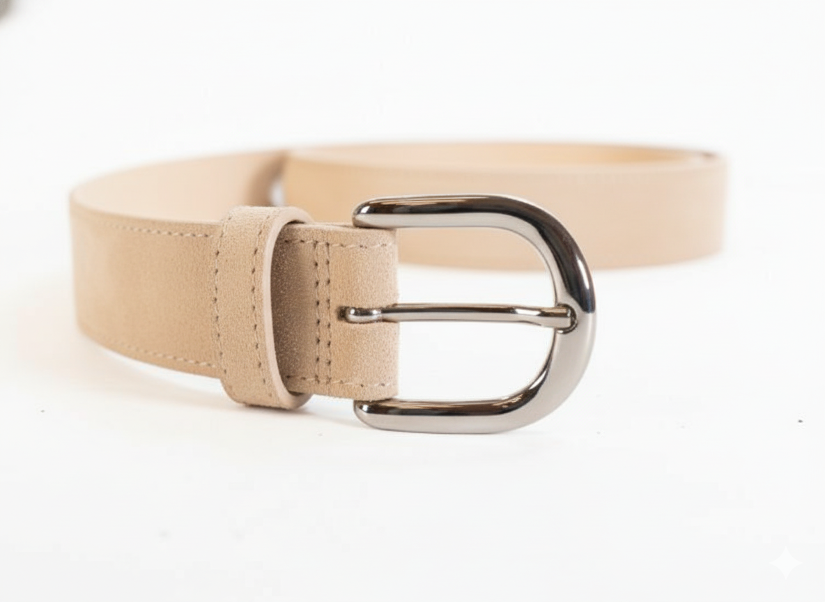 Ceinture Daim Beige Femme