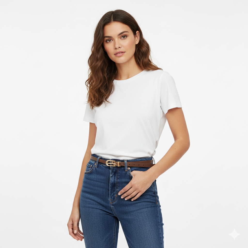 Ceinture Fine Marron