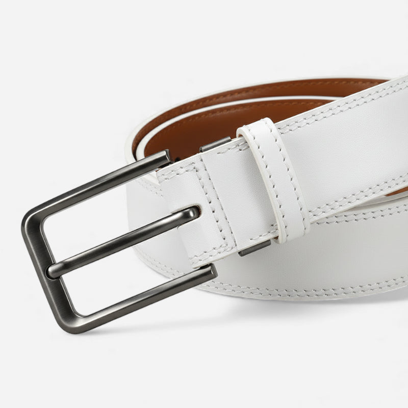 Ceinture Blanche Cuir