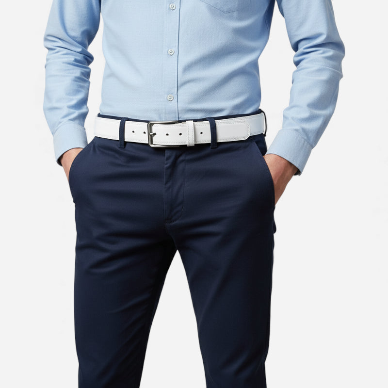 Ceinture En Cuir Blanche