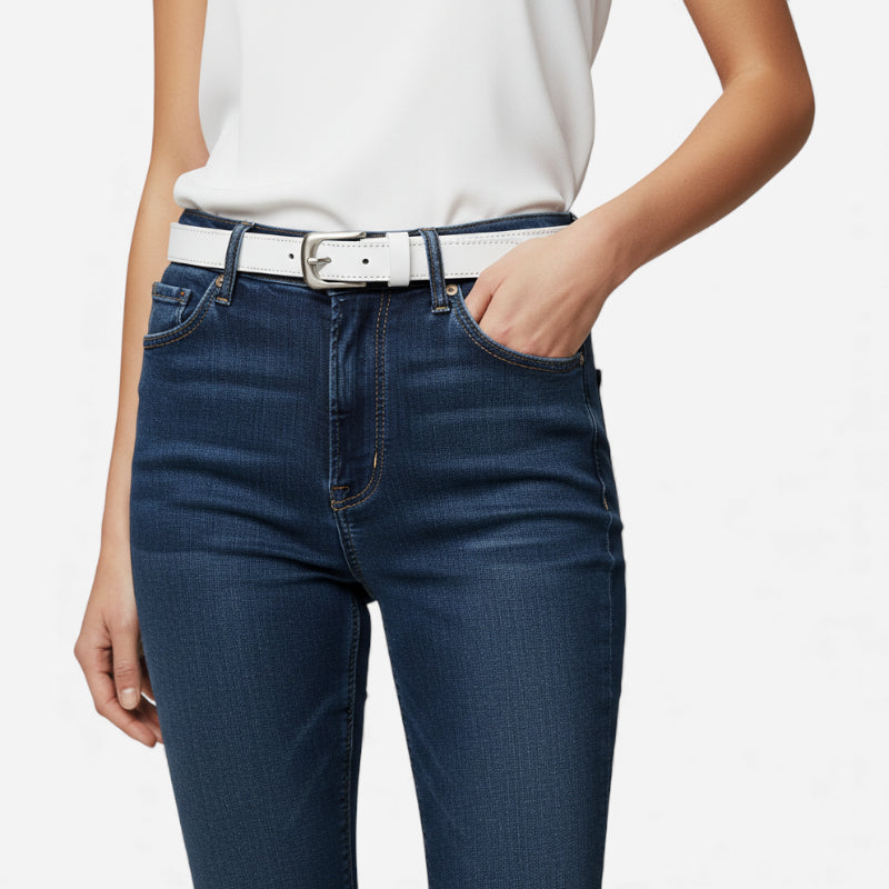 Ceinture Blanche Fine Femme