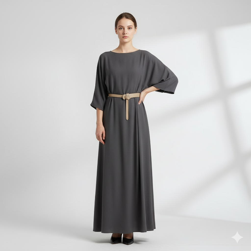 Ceinture à Nouer Cuir Véritable Beige Souple Taille Haute Femme