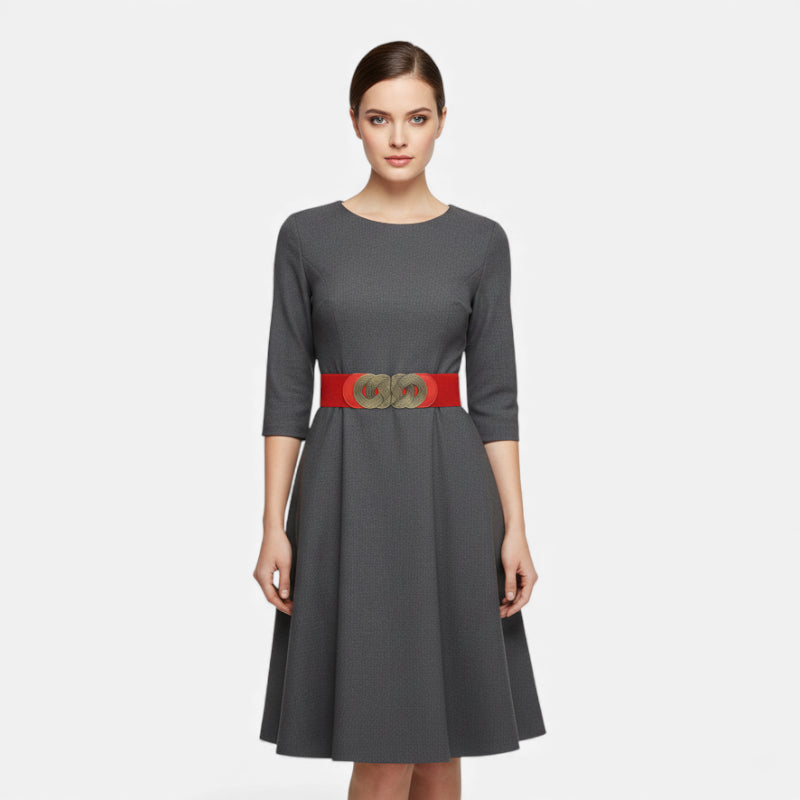 Ceinture Large Elastique Femme Rouge