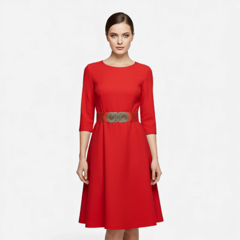 Ceinture Large Elastique Femme Rouge