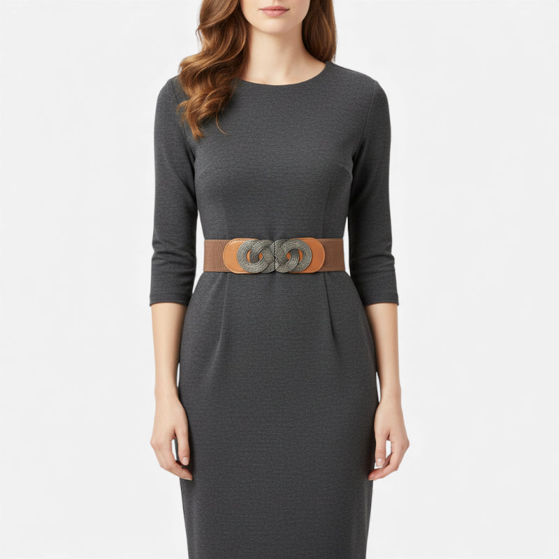 Ceinture Femme Large Marron