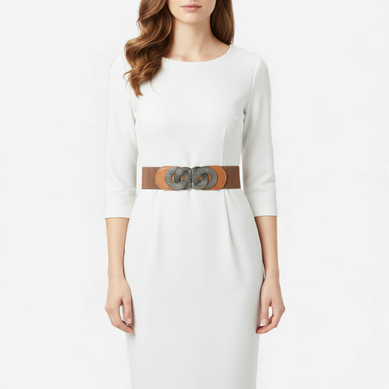 Ceinture Femme Large Marron