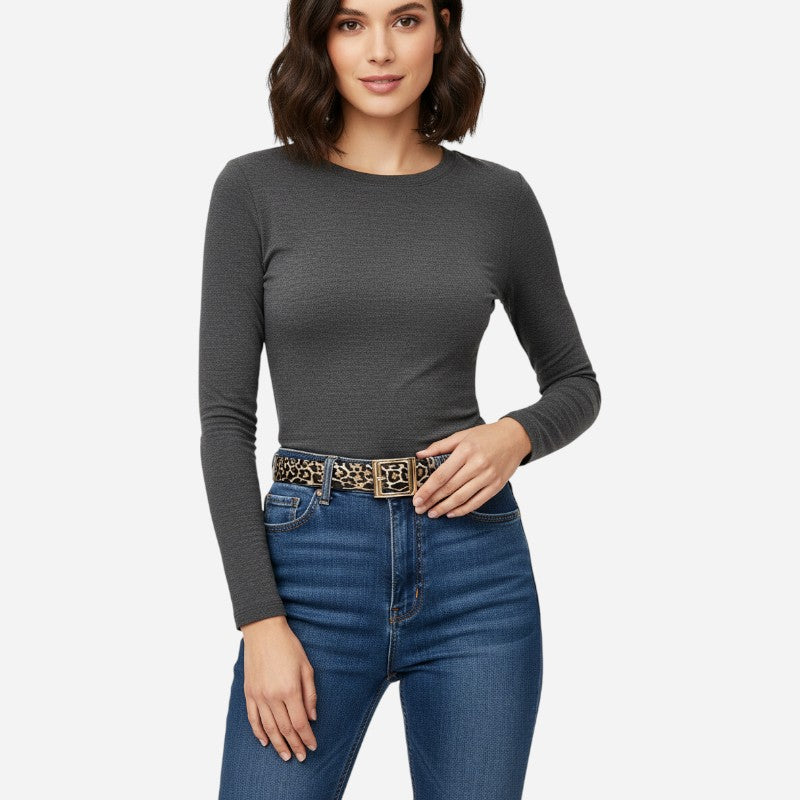 Ceinture Femme Léopard Cuir