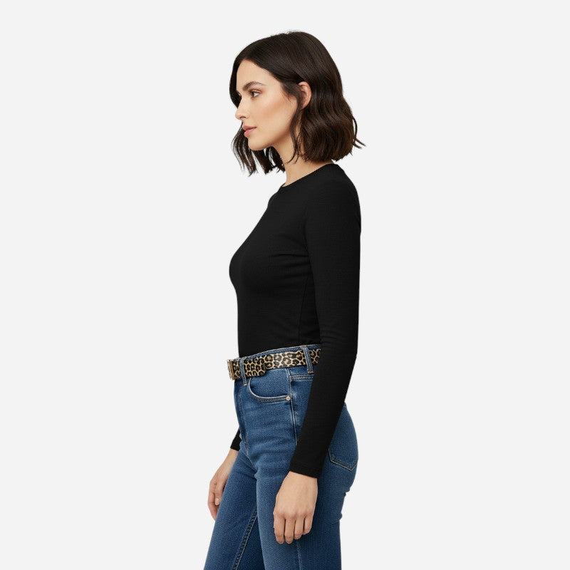 Ceinture Femme Léopard Cuir