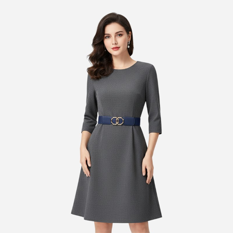 Ceinture Elastique Bleu Marine Femme