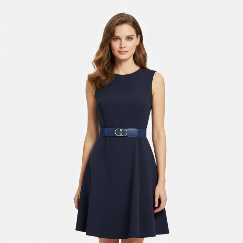 Ceinture Bleu Marine Large Femme