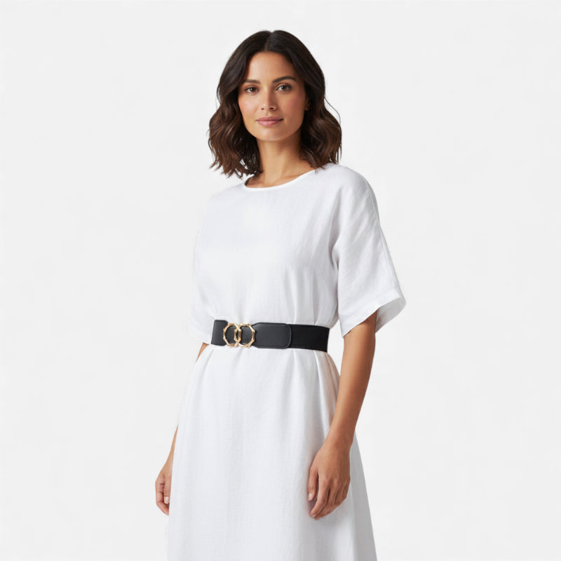 Ceinture Noire Elastique Femme