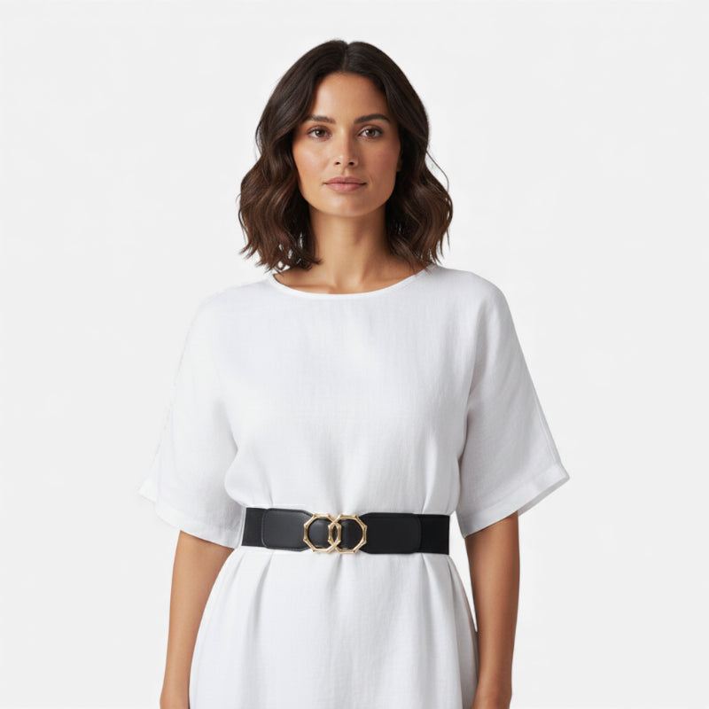 Ceinture Noire Elastique Femme