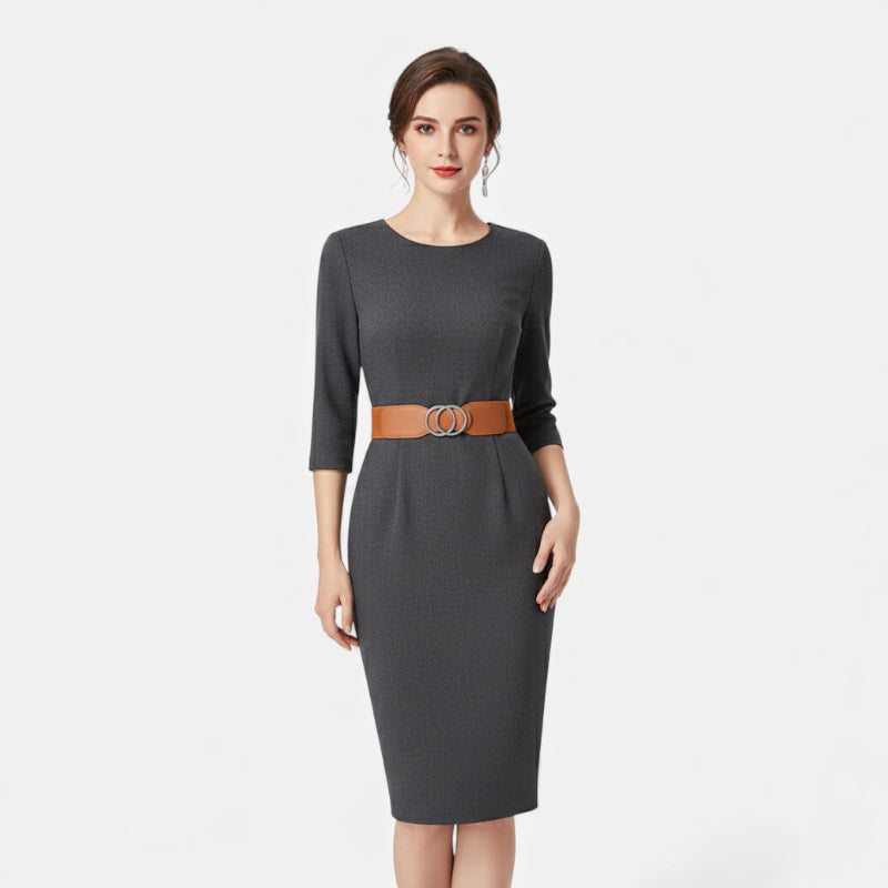 Ceinture Elastique Camel Large Boucle Argentée Femme