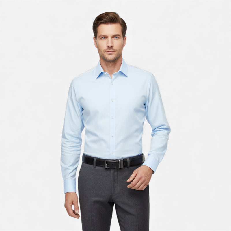 Ceinture Cuir Noir Boucle Gris Brillant Homme - Réversible 2 en 1