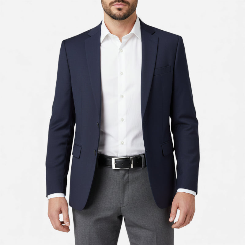 Ceinture Cuir Noir Boucle Argentée Arrondie Homme - Réversible 2 en 1