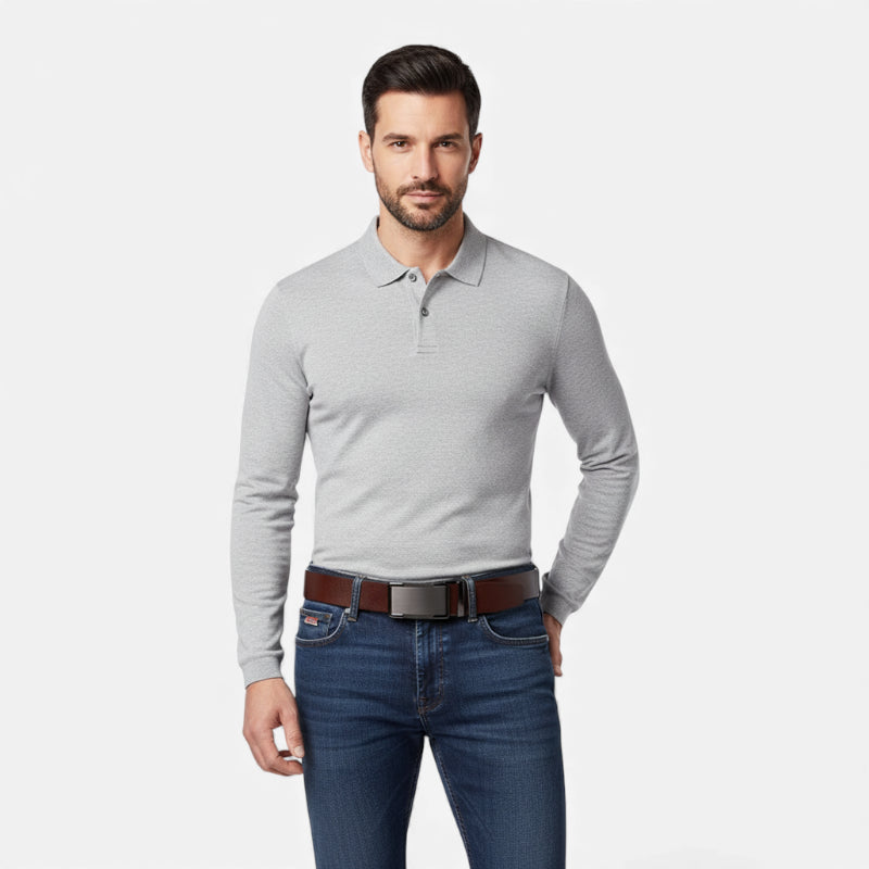 Ceinture Cuir Véritable Premium Marron Foncé Homme