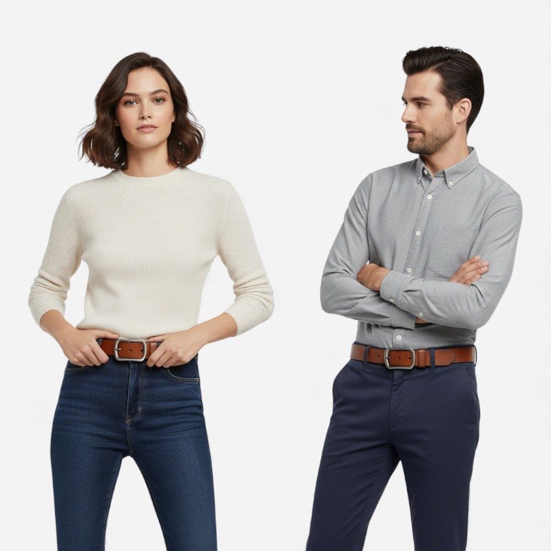 Ceinture Cuir Marron Cognac Homme