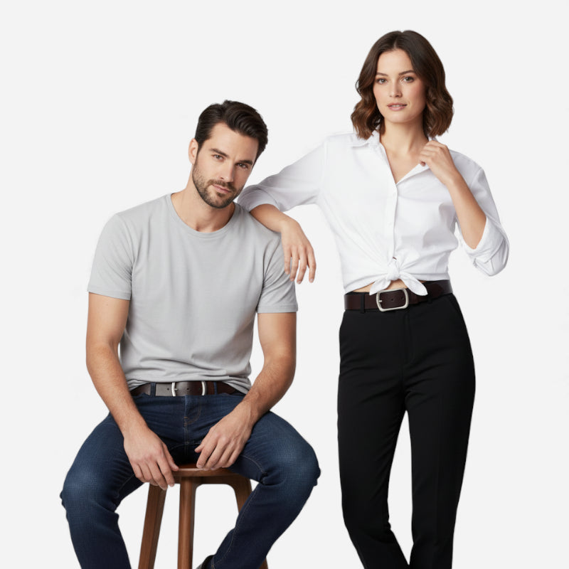 Ceinture En Cuir Marron Très Foncé Homme