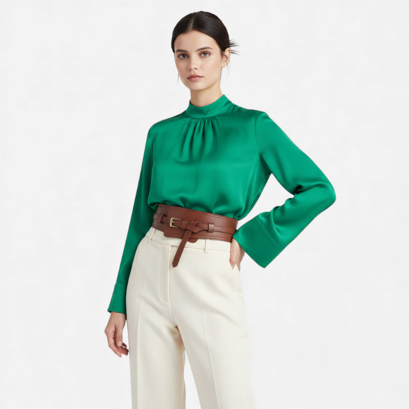 Ceinture Large En Cuir Pour Femme