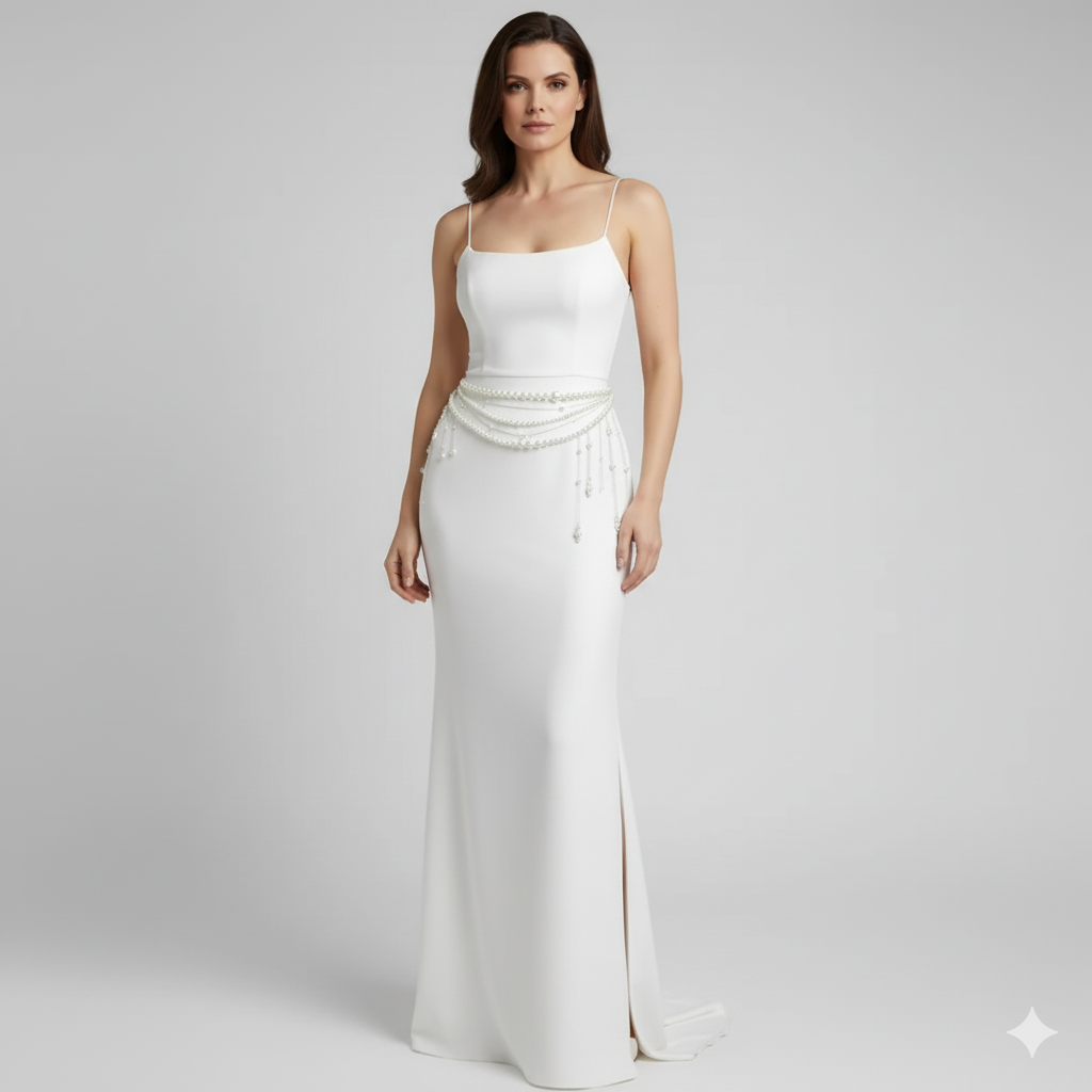 Ceinture Bijoux Argent - 110 cm