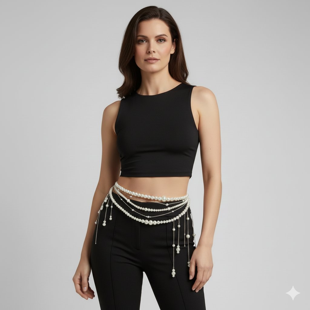 Ceinture Bijoux Argent - 110 cm