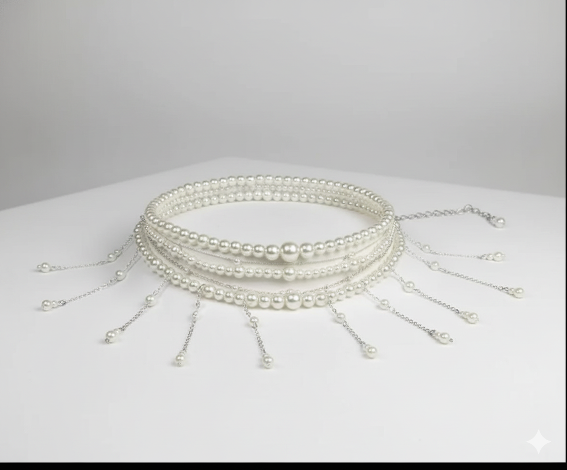 Ceinture Bijoux Argent - 110 cm