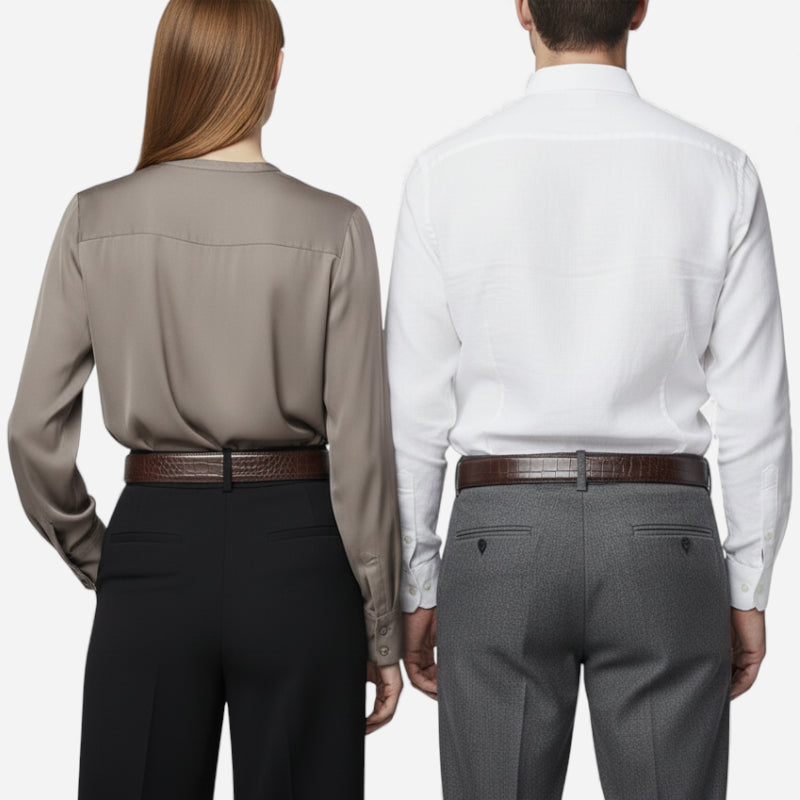 Ceinture Crocodile Homme Marron Foncé