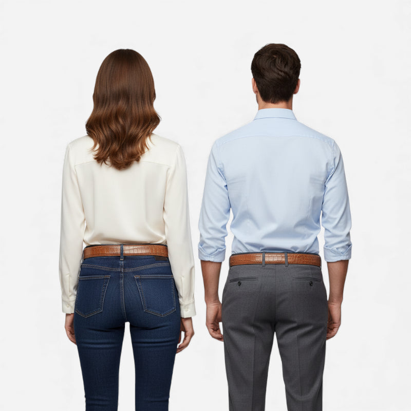 Ceinture Crocodile Homme Marron