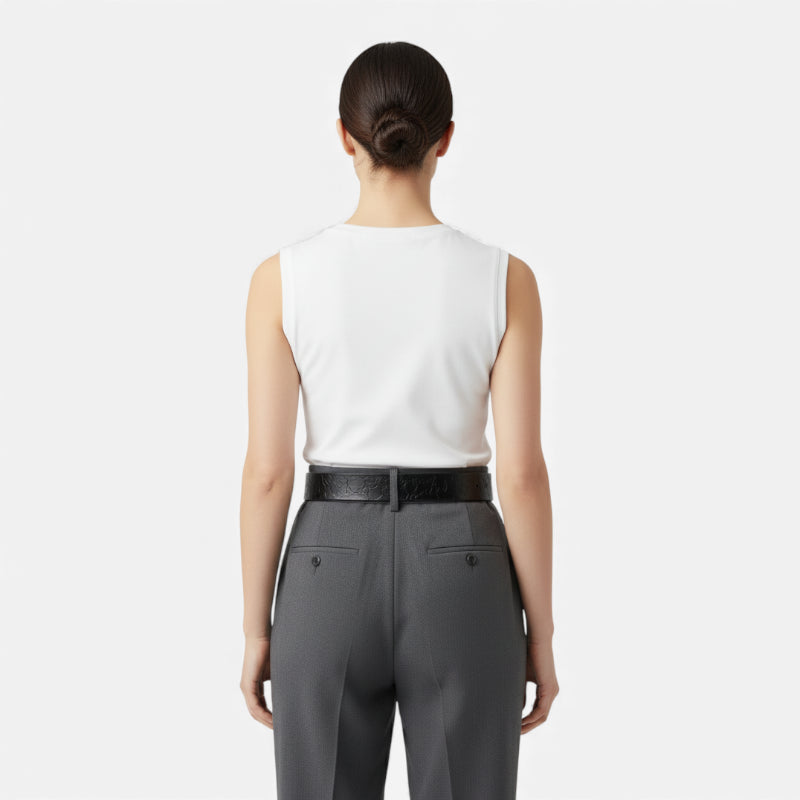 Ceinture Noire Boucle Dorée Femme