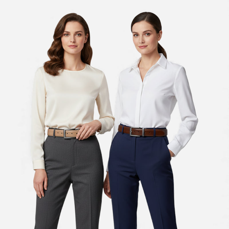 Ceinture Cuir Beige et Marron Réversible Homme - Réversible 2 en 1