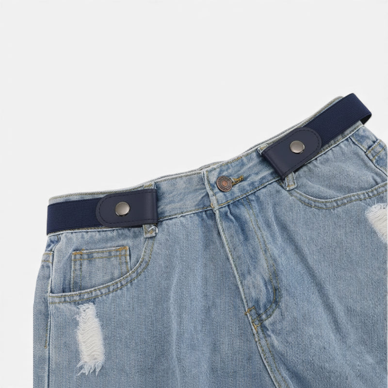 Ceinture Sans Boucle Bleu Marine Elastique