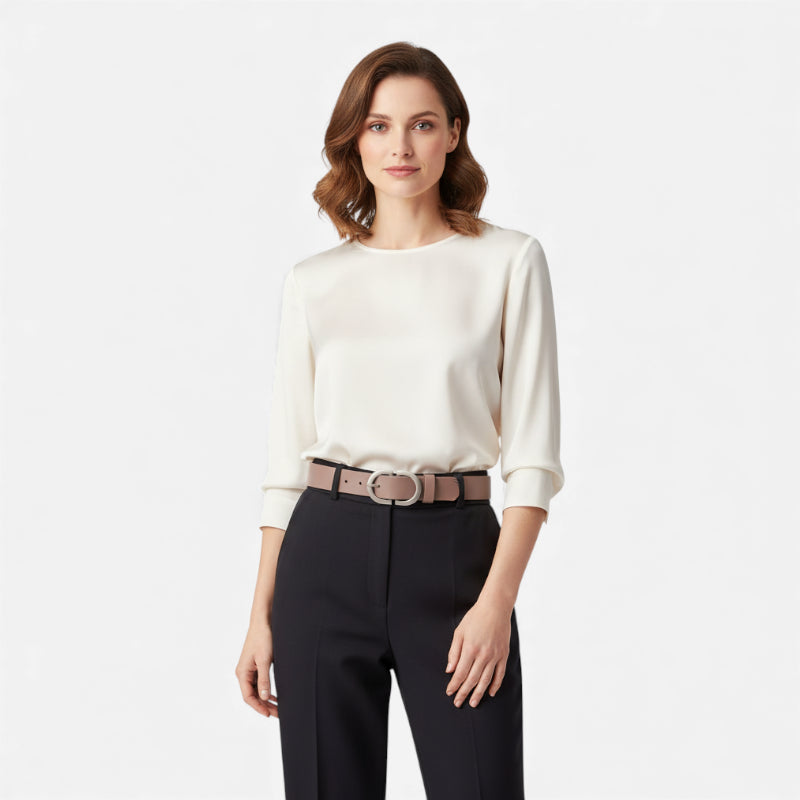 Ceinture Cuir Taupe Femme