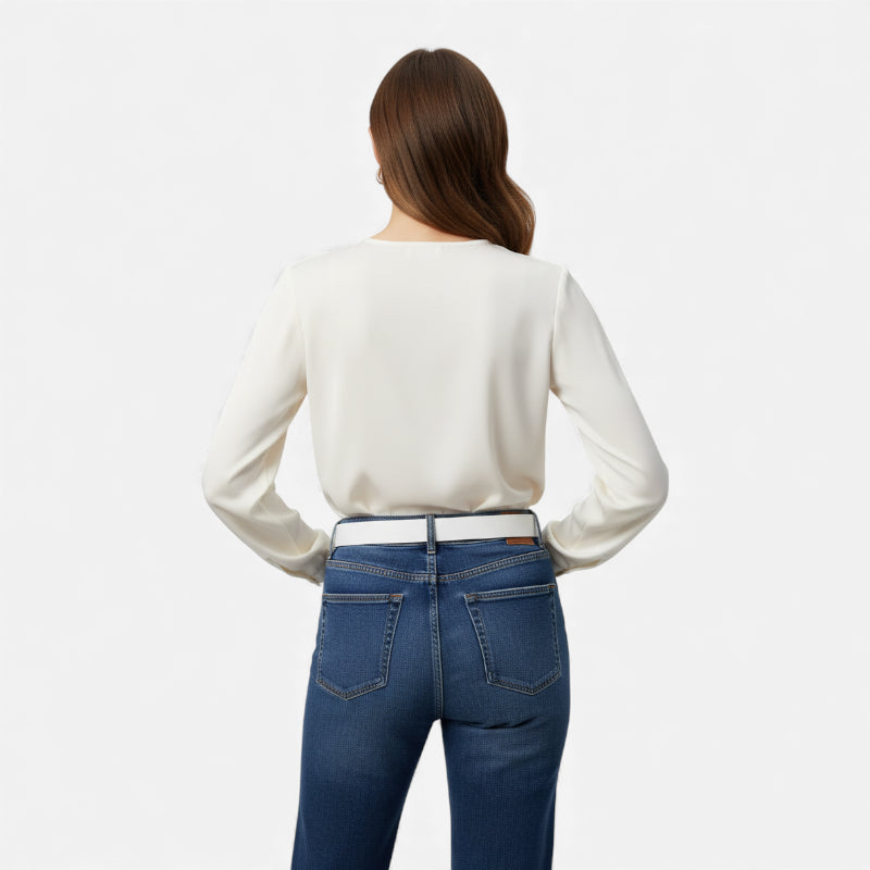 Ceinture Cuir Blanche Femme