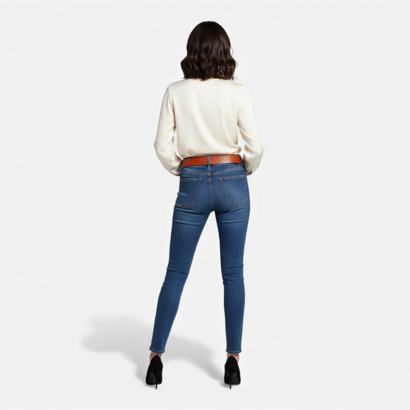 Ceinture Cuir Camel Boucle Dorée Femme