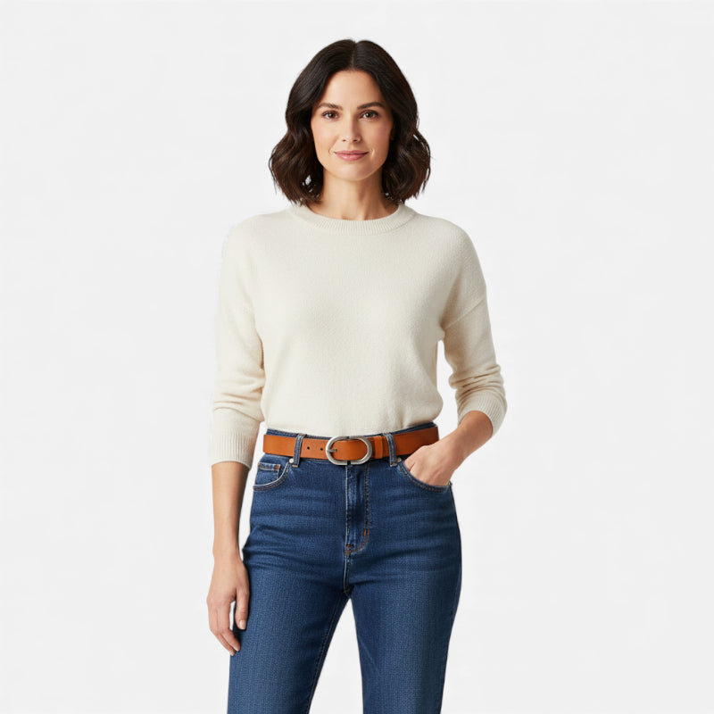 Ceinture Cuir Camel Femme