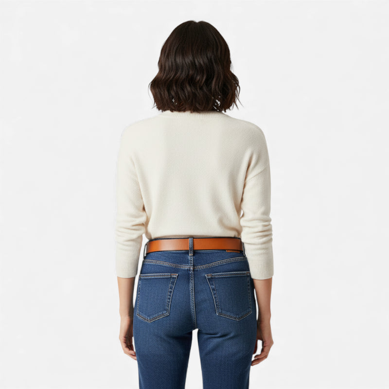 Ceinture Cuir Camel Femme