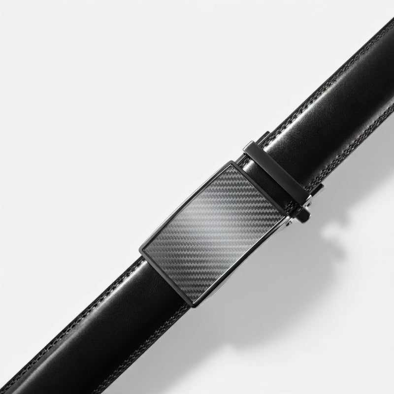 Ceinture En Cuir Noir Automatique Homme