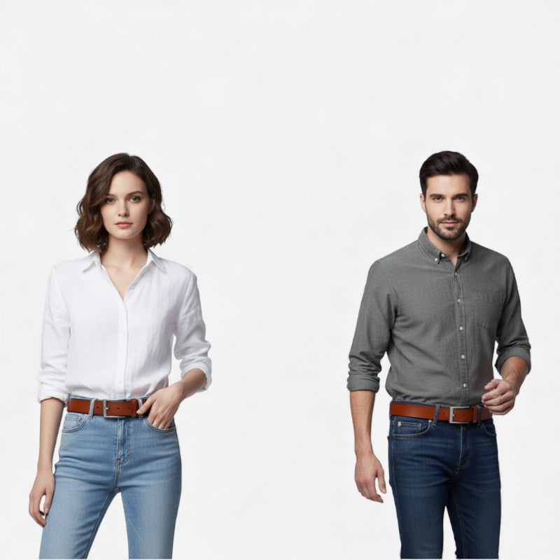 Ceinture En Cuir Marron Homme